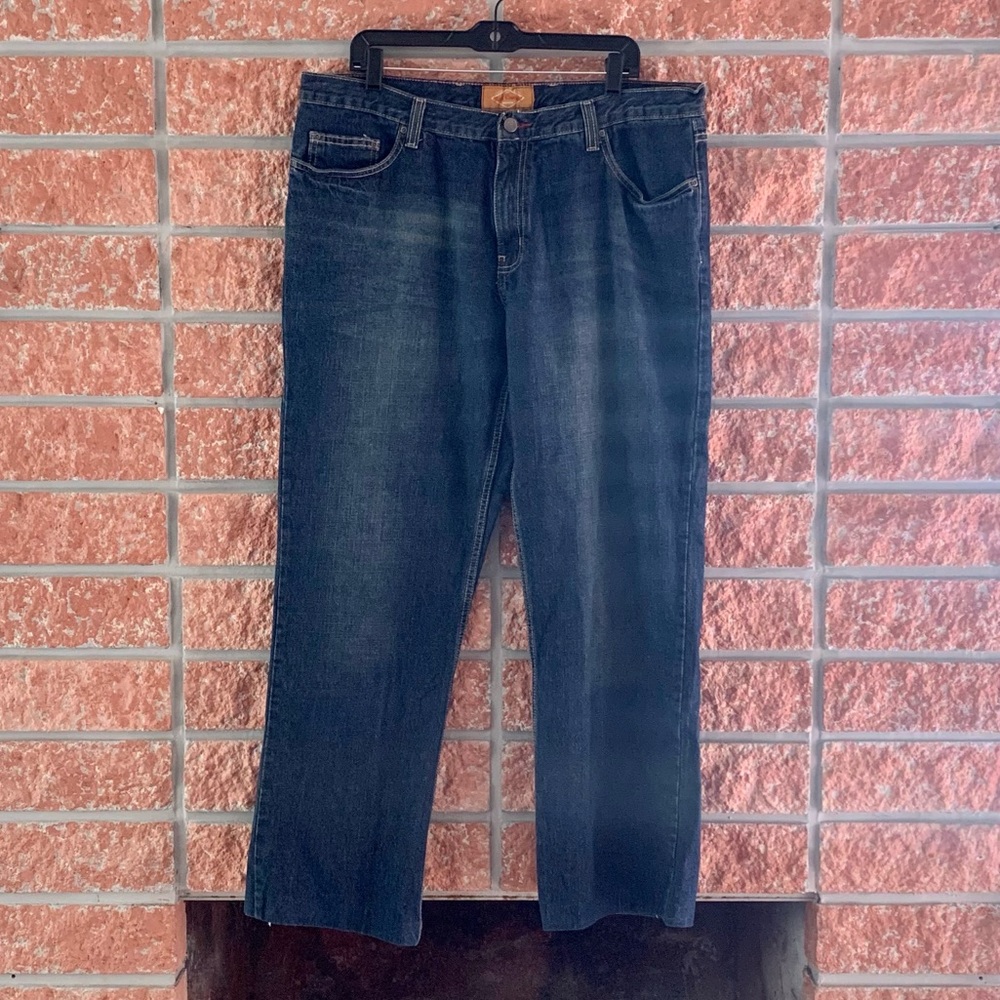 Red camel jeans